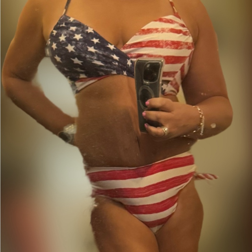 True craft American flag bikini - large/xl - nwot